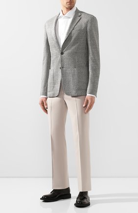 Мужской пиджак из смеси хлопка и льна Z ZEGNA серого цвета по цене 82900 руб., арт. 777741/1D7SG0 | Фото 2 Мужской пиджак из смеси хлопка и льна Z ZEGNA серого цвета, арт. 777741/1D7SG0 | Фото 2