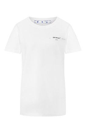 Женская хлопковая футболка OFF-WHITE белого цвета по цене 21250 руб., арт. 0WAA049S20JER0100184 | Фото 1 Женская хлопковая футболка OFF-WHITE белого цвета, арт. 0WAA049S20JER0100184 | Фото 1