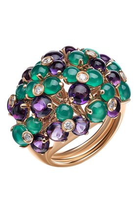 Женские кольцо UTOPIA бесцветного цвета, арт. JKA3RA | Фото 1 (Материал сплава: Розовое золото; Драгоценные камни: Другие)