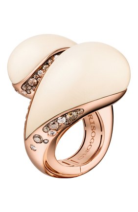 Женские кольцо DE GRISOGONO бесцветного цвета, арт. 54801/10 | Фото 1 (Материал сплава: Розовое золото; Драгоценные камни: Бриллианты)