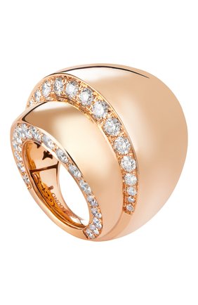 Женские кольцо DE GRISOGONO бесцветного цвета, арт. 55301/04 | Фото 1 (Материал сплава: Розовое золото; Драгоценные камни: Бриллианты)