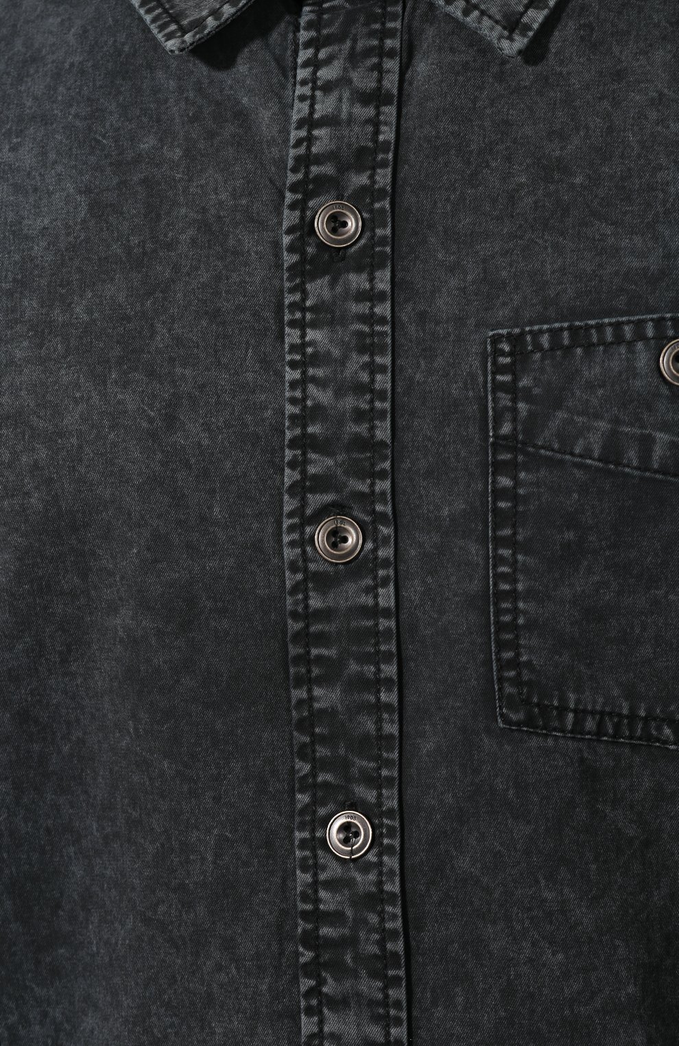 Мужская хлопковая рубашка black label HARLEY-DAVIDSON темно-серого цвета, арт. 96486-16VM | Фото 5 (Манжеты: На пуговицах; Воротник: Кент; Рукава: Длинные; Случай: Повседневный; Длина (для топов): Стандартные; Материал внешний: Хлопок; Принт: Однотонные)