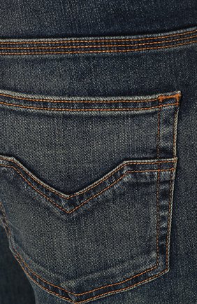 Мужские джинсы genuine motorclothes HARLEY-DAVIDSON синего цвета, арт. 99068-20VM | Фото 5 (Силуэт М (брюки): Прямые; Кросс-КТ: Деним; Длина (брюки, джинсы): Стандартные; Материал внешний: Хлопок, Деним; Детали: Потертости)