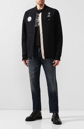Мужская хлопковая куртка garage HARLEY-DAVIDSON черного цвета, арт. 97472-19VM | Фото 2 (Материал внешний: Хлопок; Мужское Кросс-КТ: Верхняя одежда; Длина (верхняя одежда): Короткие; Рукава: Длинные; Кросс-КТ: Ветровка, Куртка)