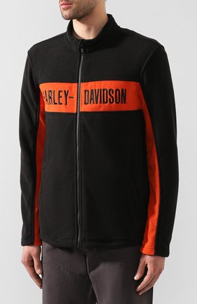 Мужская куртка genuine motorclothes HARLEY-DAVIDSON черного цвета, арт. 99087-20VM | Фото 3 (Кросс-КТ: Куртка, Ветровка; Рукава: Длинные; Материал внешний: Синтетический материал; Мужское Кросс-КТ: Верхняя одежда; Длина (верхняя одежда): Короткие)