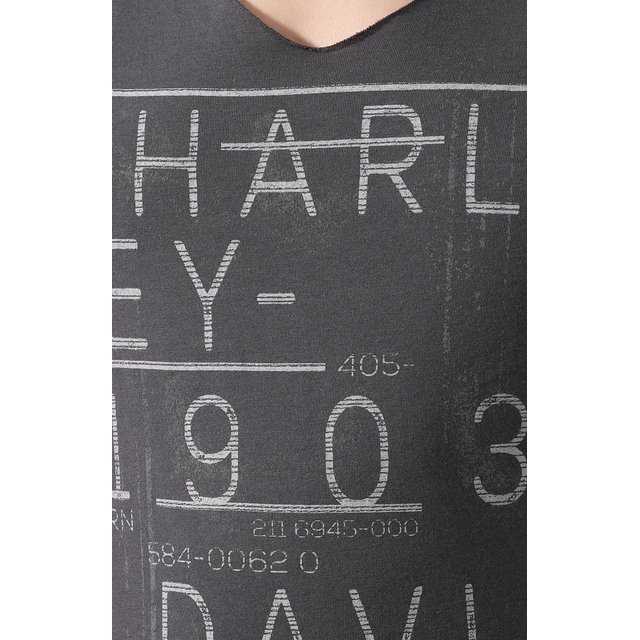 фото Хлопковая футболка black label harley-davidson