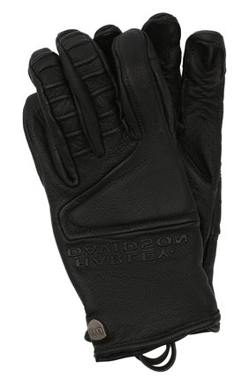 Мужские кожаные перчатки h-d moto HARLEY-DAVIDSON черного цвета, арт. 98154-20VM | Фото 1 (Материал: Натуральная кожа; Мужское Кросс-КТ: Кожа и замша)