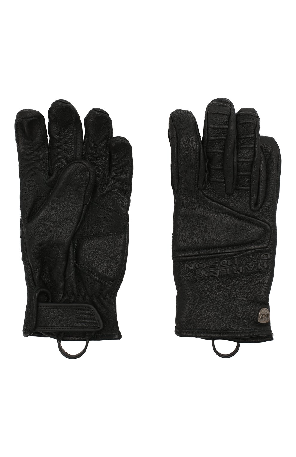 Мужские кожаные перчатки h-d moto HARLEY-DAVIDSON черного цвета, арт. 98154-20VM | Фото 2 (Материал: Натуральная кожа; Мужское Кросс-КТ: Кожа и замша)