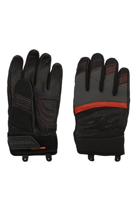 Мужские комбинированные перчатки genuine motorclothes HARLEY-DAVIDSON черного цвета, арт. 98151-20VM | Фото 2 (Материал: Текстиль, Натуральная кожа; Кросс-КТ: Спорт)
