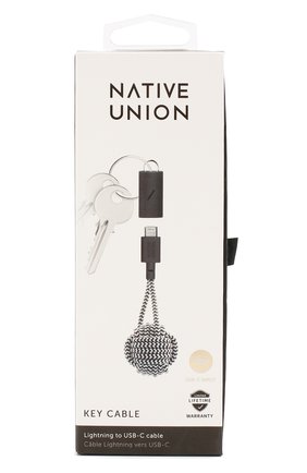 Брелок с зарядным кабелем key cable NATIVE UNION черно-белого цвета по цене 6290 руб., арт. KEY-KV-CL-ZEB | Фото 1 Брелок с зарядным кабелем key cable NATIVE UNION черно-белого цвета, арт. KEY-KV-CL-ZEB | Фото 1 (Региональные ограничения белый список (Axapta Mercury): RU)