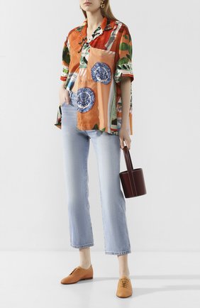 Женские кожаные оксфорды MANSUR GAVRIEL бежевого цвета по цене 29950 руб., арт. WS20F001KB | Фото 2 Женские кожаные оксфорды MANSUR GAVRIEL бежевого цвета, арт. WS20F001KB | Фото 2