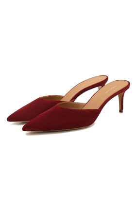 Женские замшевые мюли MANSUR GAVRIEL бордового цвета по цене 37600 руб., арт. WS20F002LH | Фото 1 Женские замшевые мюли MANSUR GAVRIEL бордового цвета, арт. WS20F002LH | Фото 1