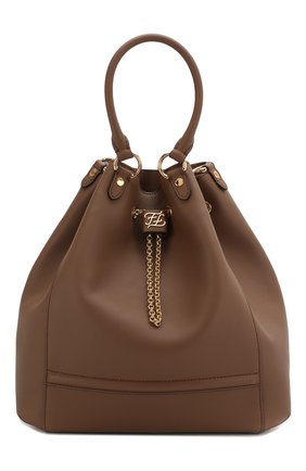 Женская сумка chain bucket FENDI коричневого цвета по цене 195000 руб., арт. 8BT322 AAJ1 | Фото 1 Женская сумка chain bucket FENDI коричневого цвета, арт. 8BT322 AAJ1 | Фото 1