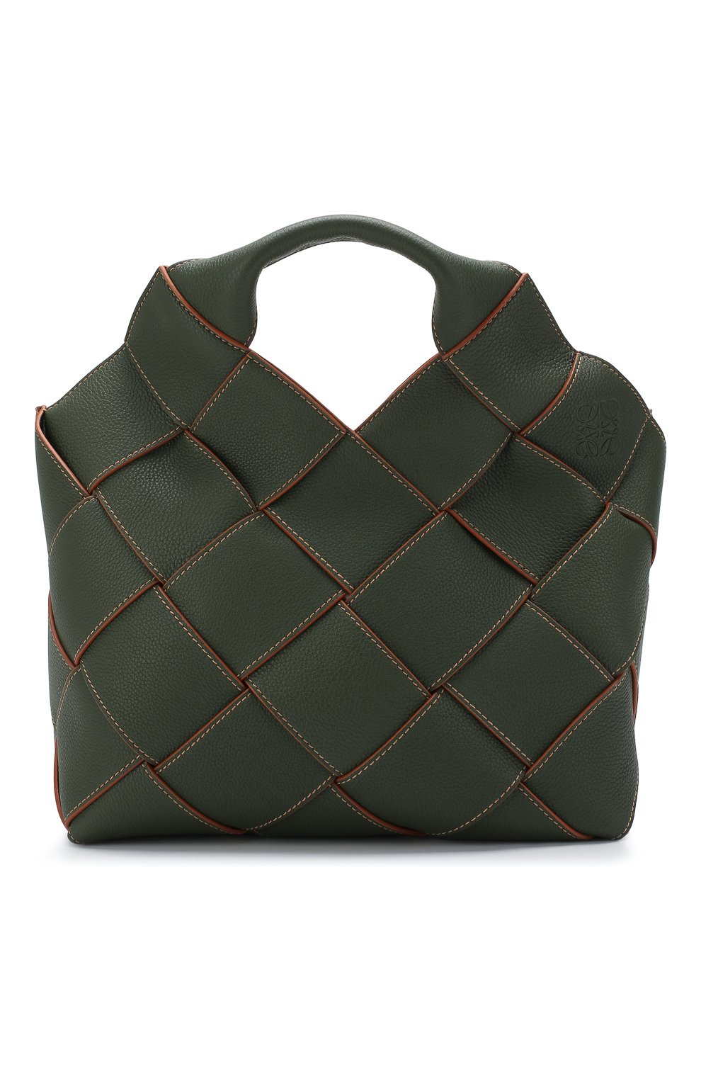 Женская сумка woven LOEWE хаки цвета, арт. 321.12.L62 | Фото 1