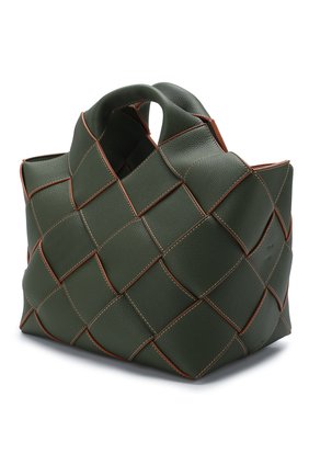 Женская сумка woven LOEWE хаки цвета по цене 225500 руб., арт. 321.12.L62 | Фото 3 Женская сумка woven LOEWE хаки цвета, арт. 321.12.L62 | Фото 3