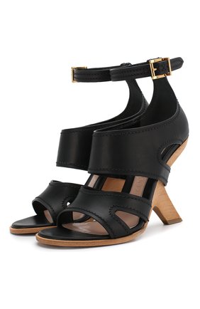 Женские кожаные босоножки ALEXANDER MCQUEEN черного цвета по цене 69950 руб., арт. 621839/WHXZ7 | Фото 1 Женские кожаные босоножки ALEXANDER MCQUEEN черного цвета, арт. 621839/WHXZ7 | Фото 1