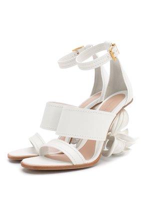 Женские кожаные босоножки ALEXANDER MCQUEEN белого цвета по цене 89950 руб., арт. 621831/WHXZG | Фото 1 Женские кожаные босоножки ALEXANDER MCQUEEN белого цвета, арт. 621831/WHXZG | Фото 1