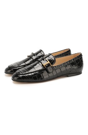 Женские кожаные лоферы TOD’S черного цвета по цене 39000 руб., арт. XXW79A0CX60NWT | Фото 1 Женские кожаные лоферы TOD’S черного цвета, арт. XXW79A0CX60NWT | Фото 1
