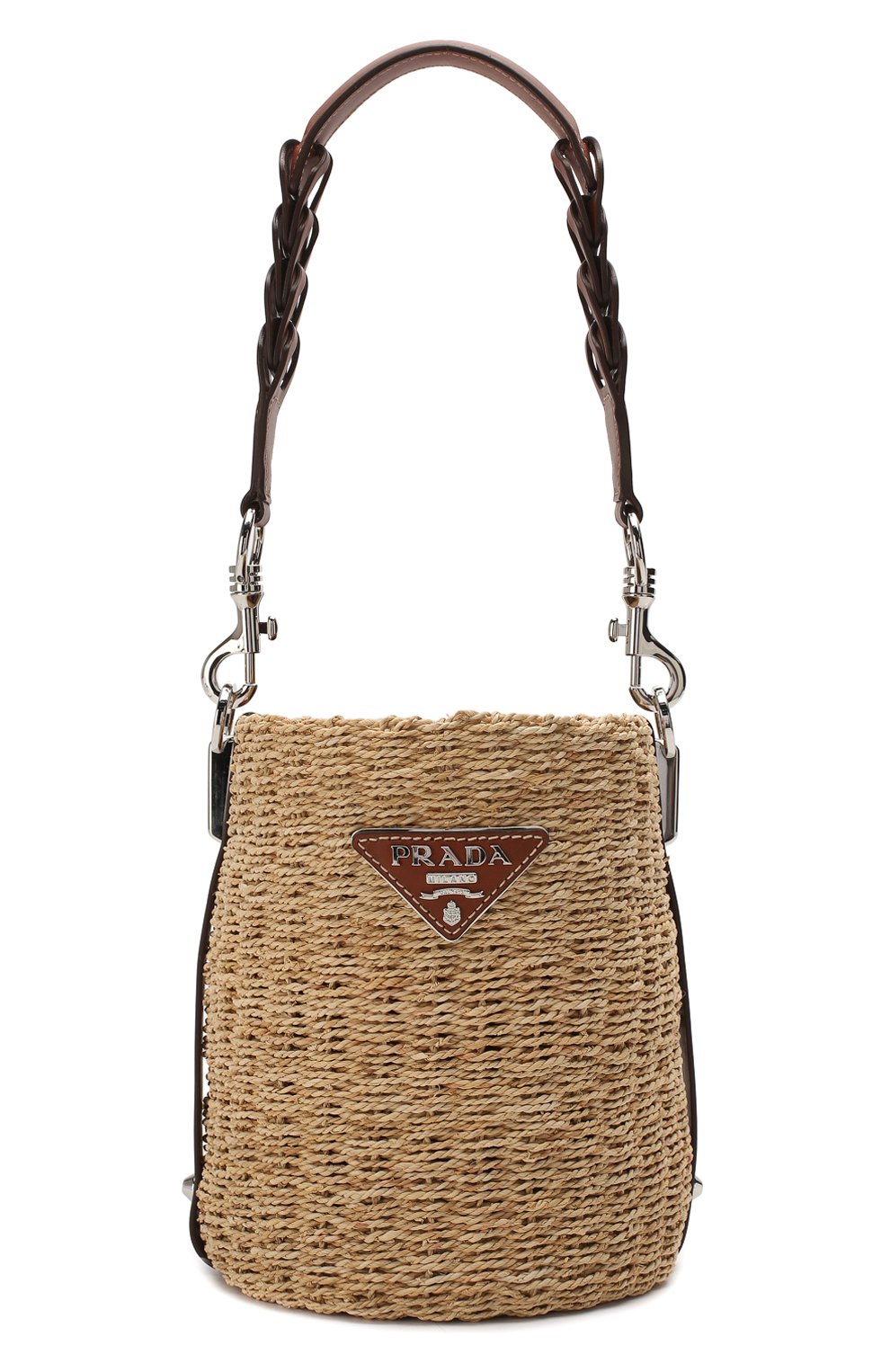 Женская сумка bucket PRADA бежевого цвета, арт. 1BE052-2DJD-F0A5T-OOO | Фото 1