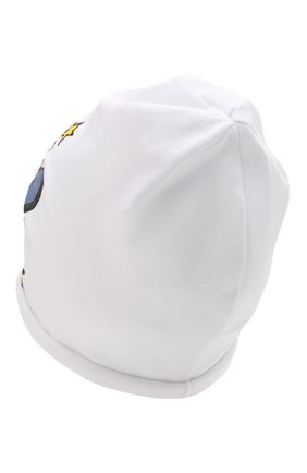 Детского хлопковая шапка CATYA белого цвета, арт. 014099 | Фото 2 (Материал: Хлопок, Текстиль)