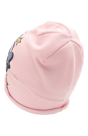 Детского хлопковая шапка CATYA розового цвета, арт. 014099 | Фото 2 (Материал: Текстиль, Хлопок)