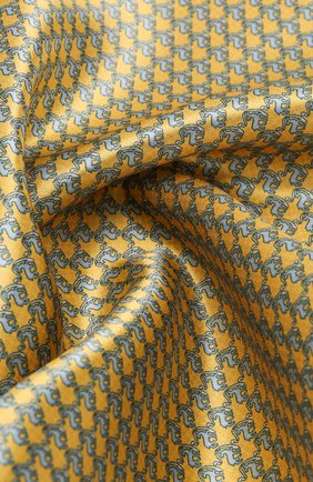 Мужской шелковый платок CORNELIANI желтого цвета, арт. 85UF27-0120396/00 | Фото 2 (Материал: Текстиль, Шелк)