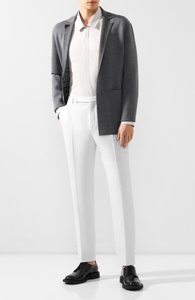 Мужская шелковая рубашка ZEGNA COUTURE светло-серого цвета по цене 94350 руб., арт. 702338/9PFZTC | Фото 2 Мужская шелковая рубашка ZEGNA COUTURE светло-серого цвета, арт. 702338/9PFZTC | Фото 2