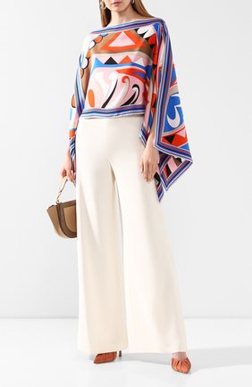 Женский шелковый топ EMILIO PUCCI фиолетового цвета по цене 51500 руб., арт. 0HGB35/0HV35 | Фото 2 Женский шелковый топ EMILIO PUCCI фиолетового цвета, арт. 0HGB35/0HV35 | Фото 2
