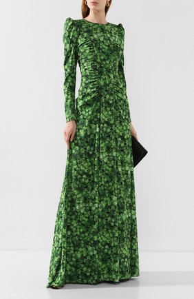Женское шелковое платье DOLCE & GABBANA зеленого цвета по цене 242000 руб., арт. F6H2LT/FSAZP | Фото 2 Женское шелковое платье DOLCE & GABBANA зеленого цвета, арт. F6H2LT/FSAZP | Фото 2