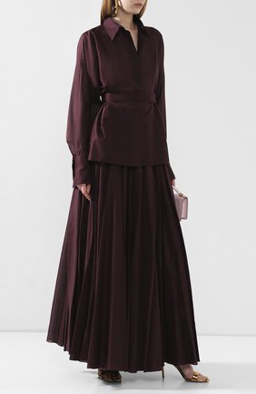 Женская хлопковая юбка ALAIA бордового цвета по цене 189500 руб., арт. AB9J359TT254 | Фото 2 Женская хлопковая юбка ALAIA бордового цвета, арт. AB9J359TT254 | Фото 2
