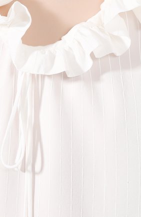 Женская блузка из смеси вискозы и шелка STELLA MCCARTNEY белого цвета, арт. 600617/S0A44 | Фото 5 (Материал внешний: Шелк, Вискоза; Рукава: Длинные; Принт: Без принта; Длина (для топов): Стандартные; Женское Кросс-КТ: Блуза-одежда)
