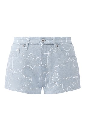 Женские джинсовые шорты OFF-WHITE голубого цвета по цене 36750 руб., арт. 0WYC002S20DEN0044501 | Фото 1 Женские джинсовые шорты OFF-WHITE голубого цвета, арт. 0WYC002S20DEN0044501 | Фото 1