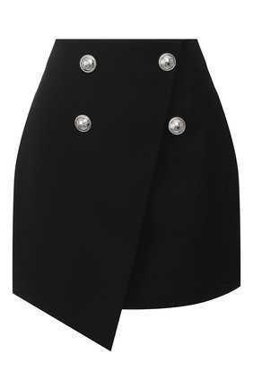 Женская шерстяная юбка BALMAIN черного цвета по цене 96900 руб., арт. TF04059/167L | Фото 1 Женская шерстяная юбка BALMAIN черного цвета, арт. TF04059/167L | Фото 1