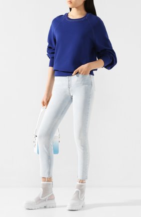Женская хлопковый свитшот ZADIG&VOLTAIRE синего цвета по цене 13750 руб., арт. SJTS7119F | Фото 2 Женская хлопковый свитшот ZADIG&VOLTAIRE синего цвета, арт. SJTS7119F | Фото 2