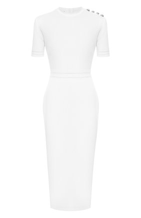 Женское платье из вискозы BALMAIN белого цвета по цене 159000 руб., арт. TF06581/K107 | Фото 1 Женское платье из вискозы BALMAIN белого цвета, арт. TF06581/K107 | Фото 1