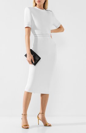 Женское платье из вискозы BALMAIN белого цвета по цене 159000 руб., арт. TF06581/K107 | Фото 2 Женское платье из вискозы BALMAIN белого цвета, арт. TF06581/K107 | Фото 2
