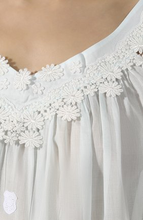 Женская хлопковая сорочка CELESTINE голубого цвета по цене 23950 руб., арт. 30002524/SCARLETT BD | Фото 5 Женская хлопковая сорочка CELESTINE голубого цвета, арт. 30002524/SCARLETT BD | Фото 5