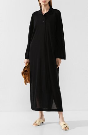 Женское платье-макси TOTÊME черного цвета по цене 22100 руб., арт. BARZI0 DRESS 202-620-777 | Фото 2 Женское платье-макси TOTÊME черного цвета, арт. BARZI0 DRESS 202-620-777 | Фото 2