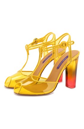 Женские босоножки katy RALPH LAUREN желтого цвета по цене 99500 руб., арт. 800791835 | Фото 1 Женские босоножки katy RALPH LAUREN желтого цвета, арт. 800791835 | Фото 1