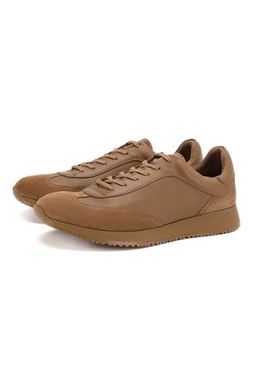 Мужские кожаные кроссовки GIANVITO ROSSI бежевого цвета по цене 39950 руб., арт. S25076.M1CAM.SBFCMCC | Фото 1 Мужские кожаные кроссовки GIANVITO ROSSI бежевого цвета, арт. S25076.M1CAM.SBFCMCC | Фото 1