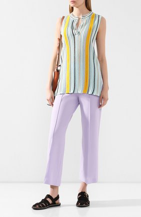 Женская хлопковый топ M MISSONI голубого цвета по цене 32000 руб., арт. 2DN00172/2K004F | Фото 2 Женская хлопковый топ M MISSONI голубого цвета, арт. 2DN00172/2K004F | Фото 2