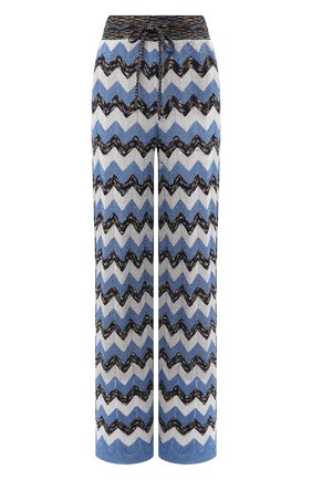 Женские брюки из смеси хлопка и вискозы M MISSONI синего цвета по цене 46400 руб., арт. 2DI00178/2K005M | Фото 1 Женские брюки из смеси хлопка и вискозы M MISSONI синего цвета, арт. 2DI00178/2K005M | Фото 1
