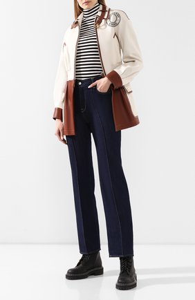 Женская куртка из смеси хлопка и кожи BURBERRY кремвого цвета по цене 249000 руб., арт. 4564444 | Фото 2 Женская куртка из смеси хлопка и кожи BURBERRY кремвого цвета, арт. 4564444 | Фото 2