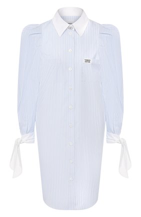 Женское хлопковое платье BURBERRY голубого цвета по цене 91300 руб., арт. 4564552 | Фото 1 Женское хлопковое платье BURBERRY голубого цвета, арт. 4564552 | Фото 1
