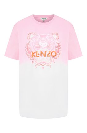 Женская хлопковая футболка KENZO розового цвета по цене 12550 руб., арт. FA52TS9574YG | Фото 1 Женская хлопковая футболка KENZO розового цвета, арт. FA52TS9574YG | Фото 1