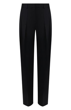 Женские брюки со стрелками VICTORIA, VICTORIA BECKHAM темно-синего цвета по цене 36500 руб., арт. 2120WTR000516C | Фото 1 Женские брюки со стрелками VICTORIA, VICTORIA BECKHAM темно-синего цвета, арт. 2120WTR000516C | Фото 1