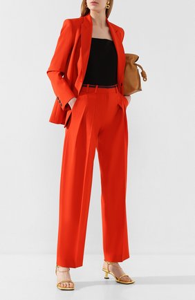 Женские брюки со стрелками VICTORIA, VICTORIA BECKHAM красного цвета по цене 37600 руб., арт. 2120WTR000516B | Фото 2 Женские брюки со стрелками VICTORIA, VICTORIA BECKHAM красного цвета, арт. 2120WTR000516B | Фото 2