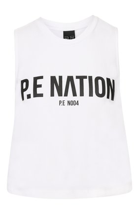 Женская хлопковый топ P.E. NATION белого цвета по цене 9330 руб., арт. 19PE4W028 | Фото 1 Женская хлопковый топ P.E. NATION белого цвета, арт. 19PE4W028 | Фото 1