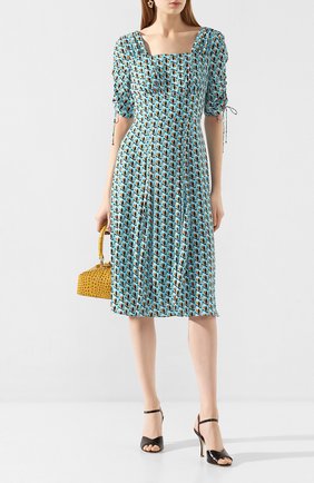 Женское платье DIANE VON FURSTENBERG голубого цвета по цене 37500 руб., арт. 14473DVF | Фото 2 Женское платье DIANE VON FURSTENBERG голубого цвета, арт. 14473DVF | Фото 2