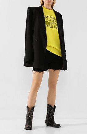 Женская хлопковая футболка DSQUARED2 желтого цвета по цене 19100 руб., арт. S72GD0229/S21600 | Фото 2 Женская хлопковая футболка DSQUARED2 желтого цвета, арт. S72GD0229/S21600 | Фото 2